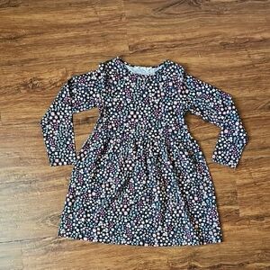 H&M Girls Long Sleeve Floral Print Cotton Jersey Dress Size 6X/7